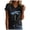 Black, variant on Vintage Flowers V Neck Shirt for Women Boho Floral Wildflowers Graphic Tee Casual Cottagecore Summer T Shirt (Green, XL)