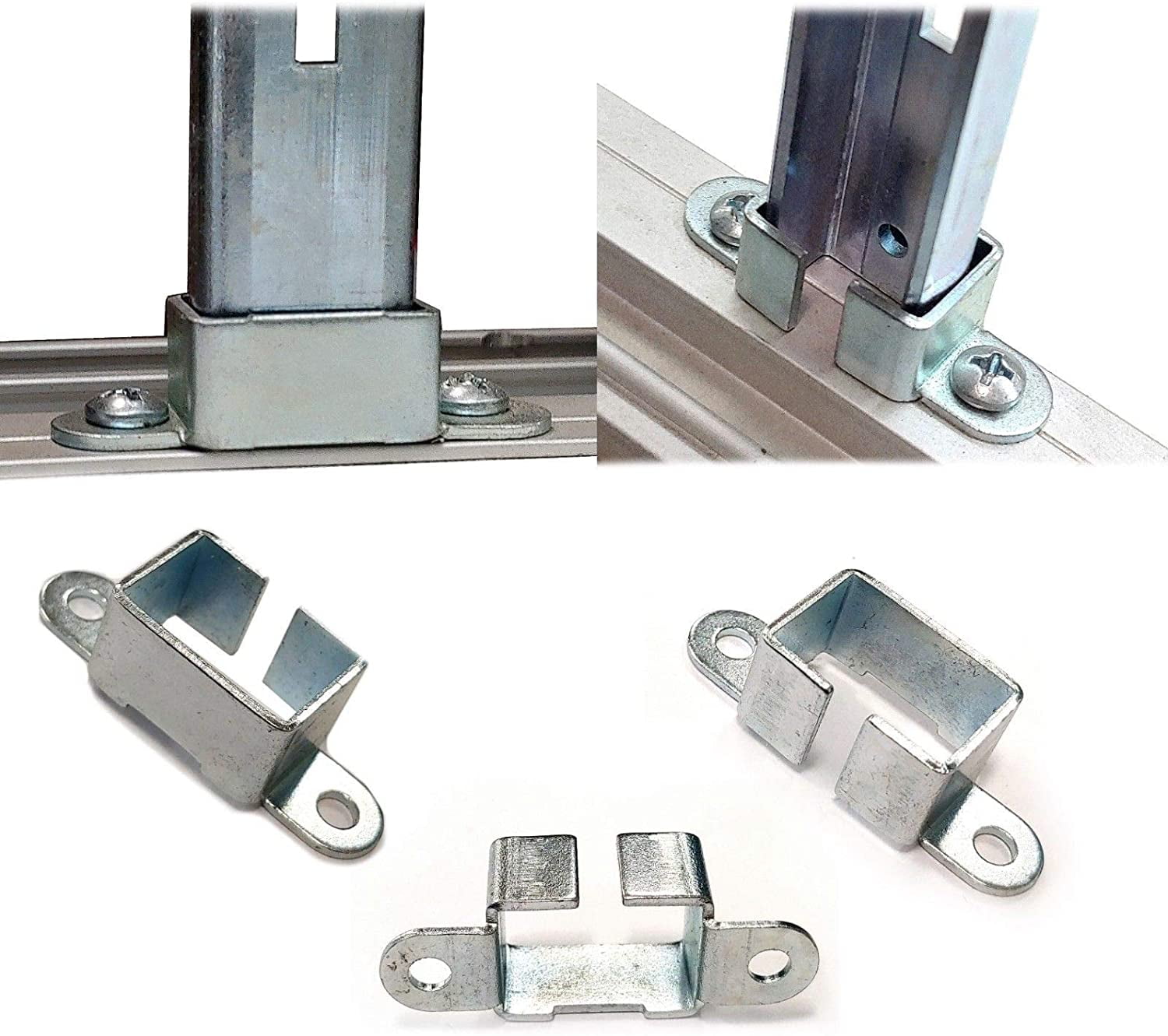 Showcase Interior Standard Clips, Display Case Bracket Channel Holder