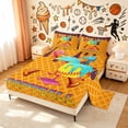 thumbnail image 2 of meiyoeat Softball Ice Cream Bed Sheets for Girls, Candy Baseball Bat Drip Full Size Sheets, 4pcs, 1 Flat Sheet, 1 Fitted Sheet and 2 Pillowcases, 2 of 5