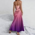 thumbnail image 6 of Haivin Women's gradient Summer Dress Sexy V Neck Maxi Dresses Sleeveless Boho Floral Print Beach Dress with Backless Long Sundress, 6 of 8