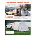 thumbnail image 5 of Inflatable SUV Tent with Awning 8x6.7ft 3 Season Waterproof PU2000mm Tailgate Tent Ventilated Doors Mesh Window for Outdoor Camping Air Pump Included, 5 of 7
