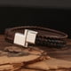 thumbnail image 5 of Pulsera de cuero tejida a mano para hombre, pulsera de cuero de moda europea y americana, joyería con hebilla de aleación para hombre, 5 of 6