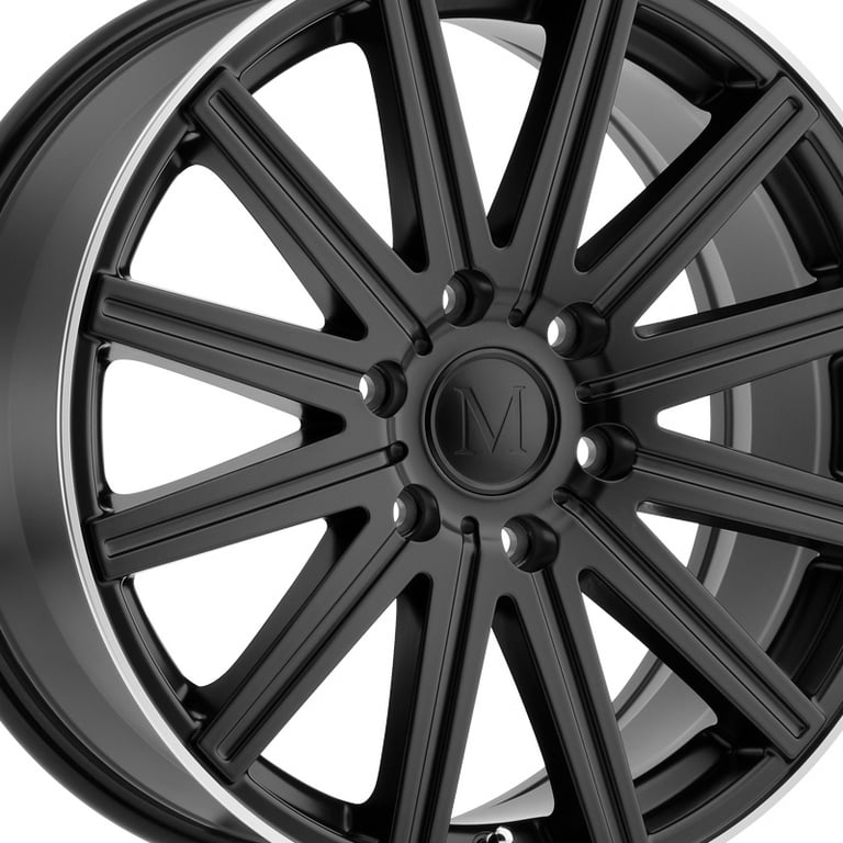 Mandrus Aluminum Rim STARK 17X7.5in Matte Black with Machined Lip Finish,  1775MAK526130M84