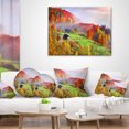 thumbnail image 4 of Designart Colorful Mountain Village - Landscape Photo Throw Pillow - 12x20, 4 of 5