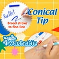 thumbnail image 6 of BAZIC Washable Markers Fine Line 10 Color Coloring Marker (10/Pack), 2-Packs, 6 of 7