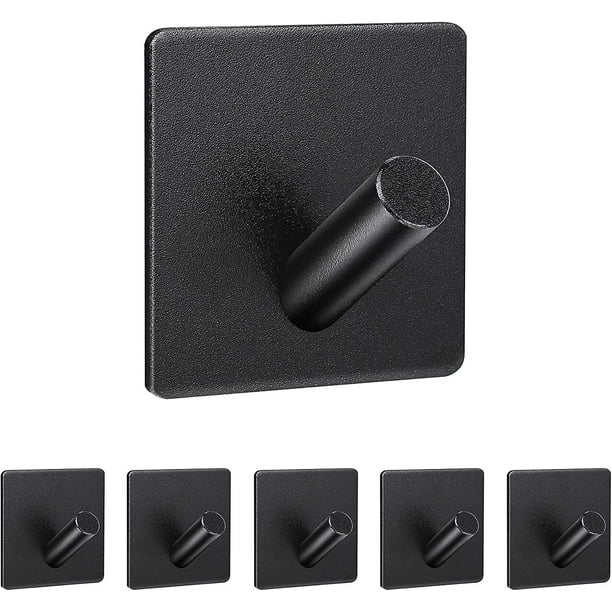 Ganchos Adhesivos Negros: Ideales Para El Baño, Cocina O Colgar Ropa