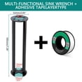 thumbnail image 2 of Multifunctional Sink Wrench, 2026 New metal Sink Wrench Faucet Tool Plumbing Tool with Adhesive Bandage, Under Basin Sink Faucet Wrench Tight Spaces for Kitchen and Bathroom E, 2 of 6