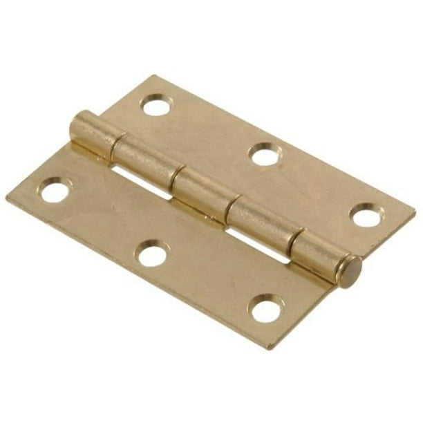 2" Light Narrow Hinge With Removable Pin, Brass Finish Hillman Door