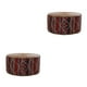 thumbnail image 2 of Matsuzay Futón de paja hecho a mano Almohada de piso Cojín de meditación Taburete Puf Rojo bohemio 2piezas, 2 of 4