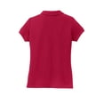 thumbnail image 6 of Port Authority Teen Female Regular Plain Short Sleeves Polo Red X-Large, 6 of 6