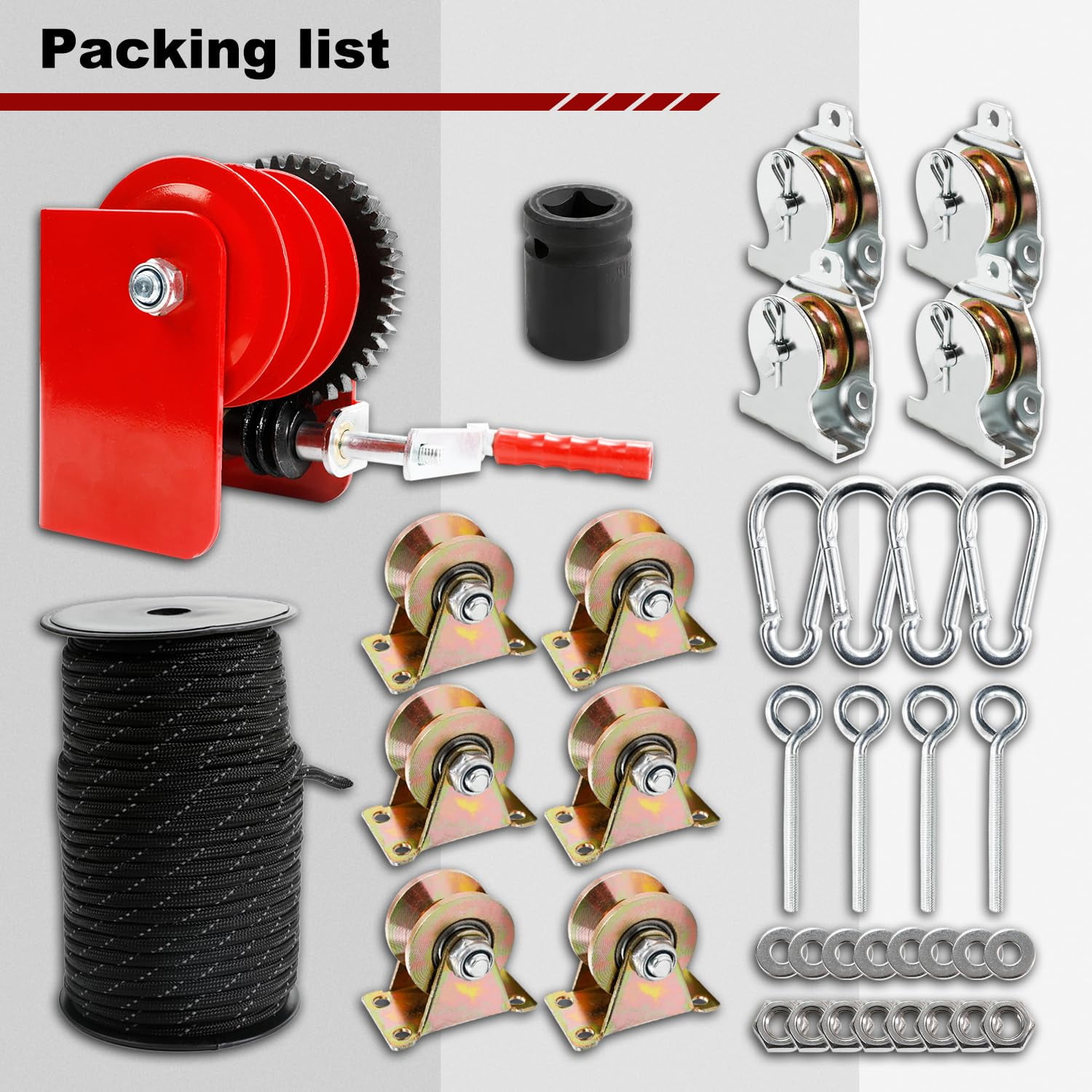 Overhead Garage Storage Lift Hoist, Heavy-duty Ceiling Mounted Garage Storage Lift System， No pallet included