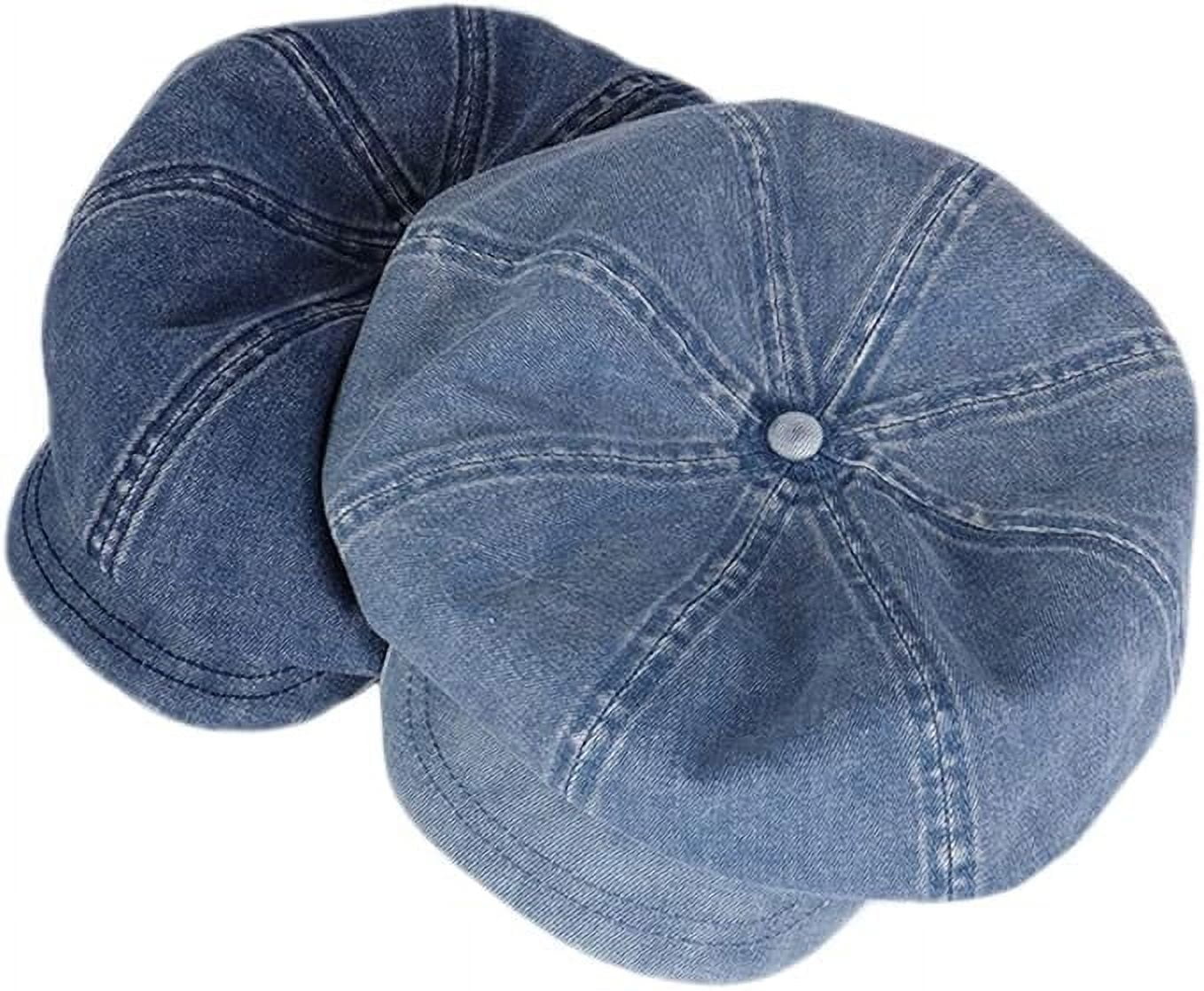 新品未使用　CPH　BERET / 8 PANEL DENIM Women's Washed Denim Newsboy Cap Fashion Vintage 8 Panels