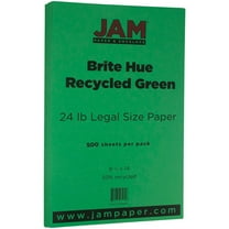 JAM Paper Legal Paper, 8.5x14, 32lb Green, 500/Pack
