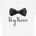thumbnail image 4 of Inktastic Ring Bearer Black Bow Tie and Gold Wedding Ring Boys Baby Bodysuit, 4 of 5