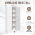 thumbnail image 3 of Metal Pantry Cabinet, 75" Kitchen Pantry with 2 Door and 4 Adjustable Shelves,Black Metal Pantry Storage Cabinet,Cupboard for Kitchen,Dining Room,Living Room and Bathroom  White, 3 of 8