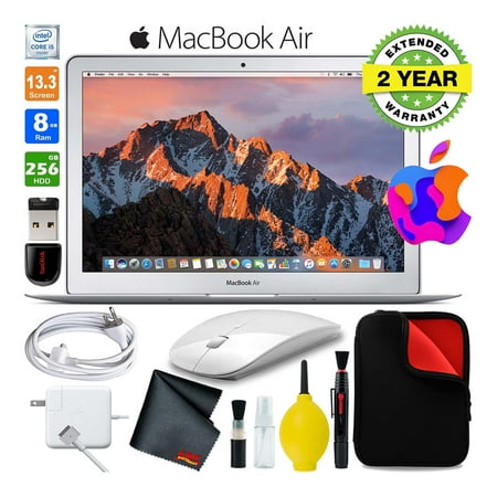 Apple MacBook Air 13 Inch 256GB (2017, Silver) (MQD42LLA) with Case + Warranty (New-Open Box)