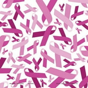 Zan Headgear Breast Cancer Awareness Headgear Bandanna Pink Ribbon White