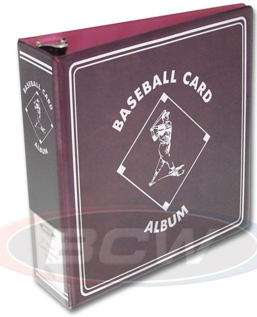 3 Ring Baseball Card Album Album [Burgundy]