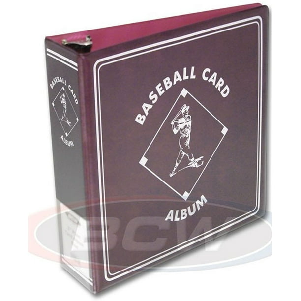 3 Ring Baseball Card Album Album [Burgundy]