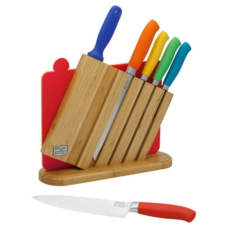 Block Set Chicago Cutlery - Chicago Cutlery Kinzie Colors 9 Piece Knife Block Set