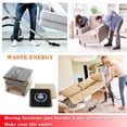thumbnail image 5 of Furniture Sliders FLERISE Furniture Moving Kit Reusable Felt Movers for Carpet and Hardwood Square Floors Sliders Pads 8 Pack (Carpet Slider Pads 4“), 5 of 5