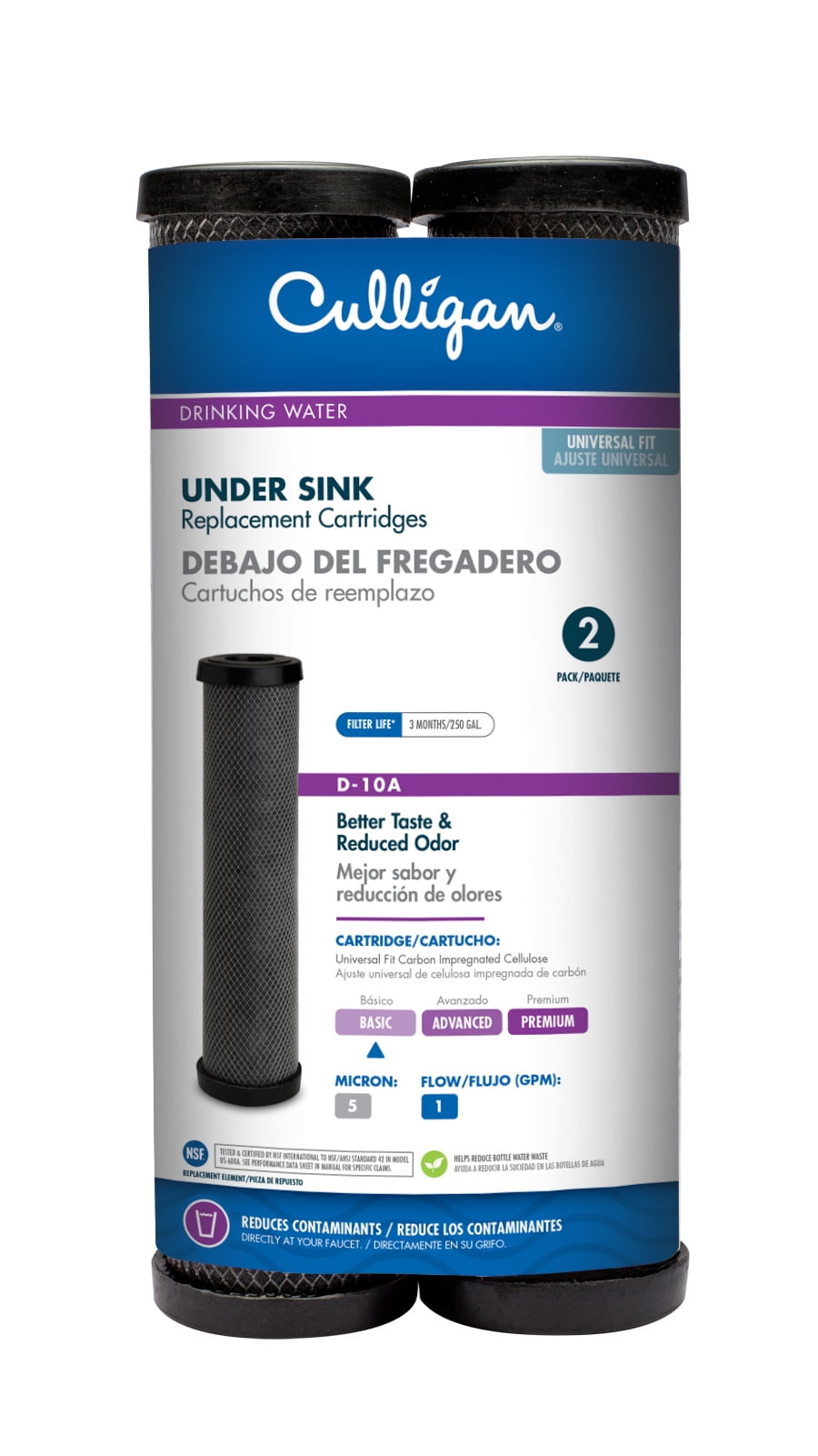 12 PK Culligan Under Sink Drinking Water Filter Cartridge D20a for sale online 
