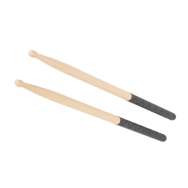 5A Drum Sticks Maple Wood Tip Drumsticks Anti Slip Rubber Handle Musical Instrument Accessories for Adults Kids Beginners