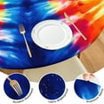 thumbnail image 4 of Colorful Tie Dye Symmetric Pattern Round Fitted Tablecloth with Elastic Edge,Dining Table Cover Waterproof,Outdoor Round Tablecloth for Camping,Dining,Indoor and Outdoor, 4 of 7