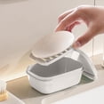 thumbnail image 6 of FEOLGEHLY Portable Soap Box, Soap Holder Travel Case, Soap Containers With Lid, Leakproof Drainable Soap Holder with Removable DripTray for Travel Camping Gym Business Trips (White), 6 of 7