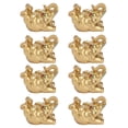 thumbnail image 1 of Estatua de elefante de resina Bling Bling decoración dorada 8 Uds, 1 of 14