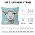 thumbnail image 5 of Autua Sheep Graphic Decorative Pillow Cover for Home Couch Living Room Sofa, Square, 1PC 24x24in, 5 of 5