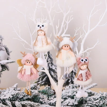 

Ayyufe Plush Doll Adorable Wide Application Delicate Elk Angel Doll Pendant Tree Hanging Ornaments for Christmas