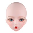 thumbnail image 1 of 1/3 BJD Doll Molde de Cabeza de Vinilo Hecho a Mano con Ojos de Práctica de Reparación Juguetes para Sunnimix BJD Doll Head, 1 of 6