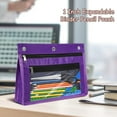thumbnail image 6 of ZDWQFA 10.1" x 7.2" x 1.6" Zipper Binders with Clear Window, Purple, 6 of 7