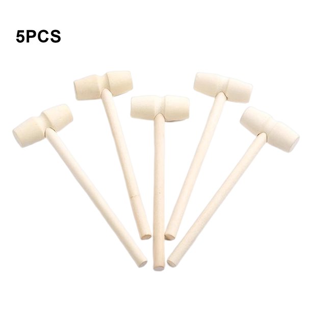 30 Pcs Wooden Hammers for Chocolate Mini Breakable Heart Hammer Wood Mallet for Chocolate Smooth