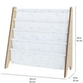 thumbnail image 3 of 3 Sprouts Recycled Fabric Kids Book Rack Storage Bookshelf Organizer in Blueberry Ivory for Ages 3+, 3 of 3