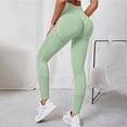 thumbnail image 6 of UngA Anti Cellulite Leggings for Women Seamless Butt Lifting Tummy Control Leggings for Women High Waist Yoga Pants Compression Contour Tights Workout Womens Legging Light Green,M, 6 of 6