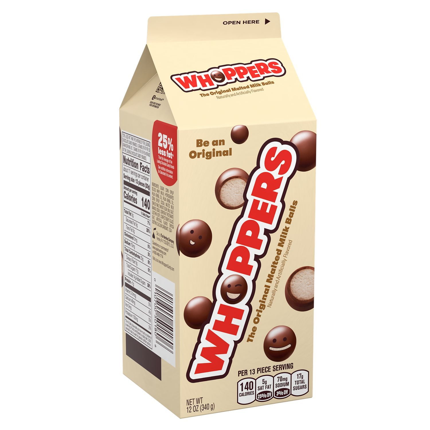 Whoppers Malted Milk Balls Candy Bulk 12 Oz Carton 12 Count Walmart Com