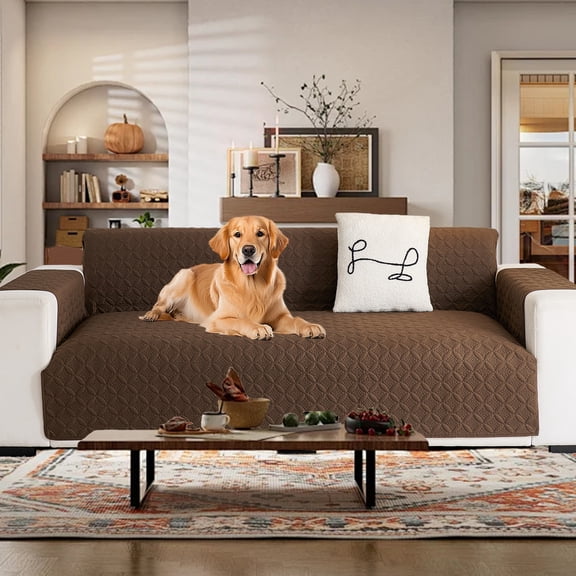 Sofa Covers Sofa Cover for Couch,Washable Couch Cover with Non Slip and Elastic Straps,Sofa Slipcover Furniture Protector for Kids Pets(124"x76")
