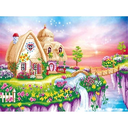 Full Round Drill 5D Rhinestone DIY Diamond Painting Fantasy Candy House ...