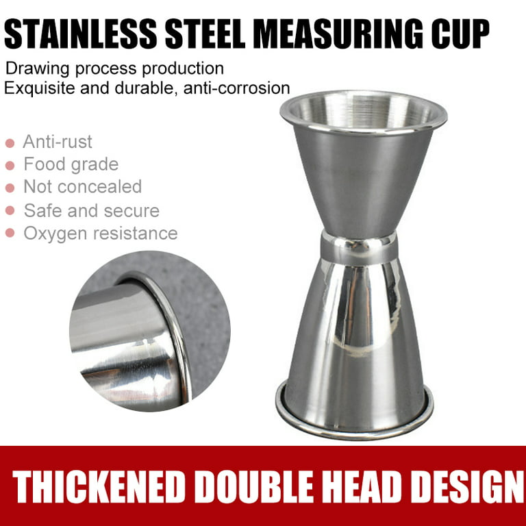 SUTENG Double Jigger Cocktail Jiggers Barware Alcohol Measuring Tool,18/8  Stainless Steel,Home Bar Supply Tools Measuring Jigger Cocktail  Professional