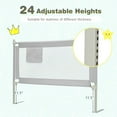 thumbnail image 5 of Gymax 57'' Bed Rails for Toddlers Vertical Lifting Baby Bed Rail Guard with Lock Grey, 5 of 10