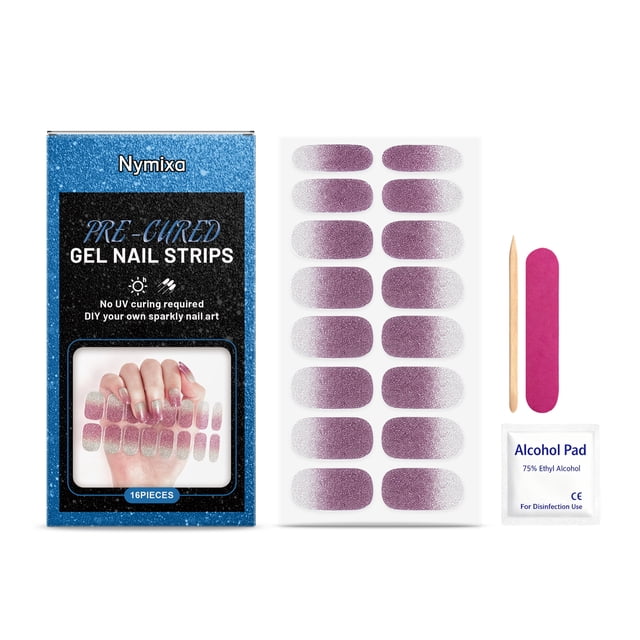 Juego de adhesivos para uñas de gel suave colorido Nymixa,2 piezas