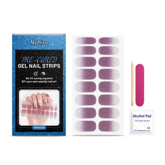 Juego de adhesivos para uñas de gel suave colorido Nymixa,2 piezas