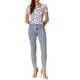thumbnail image 2 of INSPIRAR CHIC Blusa Cortada de Manga Corta con Fruncido y Estampado Floral para Mujer M Rosa Azul, 2 of 6