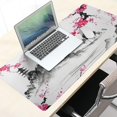 thumbnail image 6 of Watercolor Cherry Blossom Mouse Pad 35.4 X 15.7 Inch Japanese Hills Extended Large Pink Mouse Mat Non-Slip Rubber Base Mousepad with Stitched Edges Waterproof Desk Pad for Gaming&Home Office,XL, 6 of 6