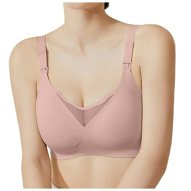 Nursing Bras For Breastfeeding Breathable Mesh Comfort Maternity Wireless Sleep Bra for Pregnancy and Daily Wear