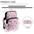 thumbnail image 6 of POLERO Pink Awareness Ribbon Print Portable Satchel Bags, Polyester Crossbody Purse with Pocket Crossbody Bags for Work Travel, 6 of 7