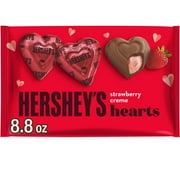 HERSHEY'S Strawberry Creme Flavored Hearts, Valentine's Candy Bag, 8.8 oz