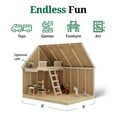 thumbnail image 4 of Little Cottage Co. 6x8 Victorian Playhouse with Floor and Loft, Outdoor Wood Do-It-Yourself Kit, 4 of 12